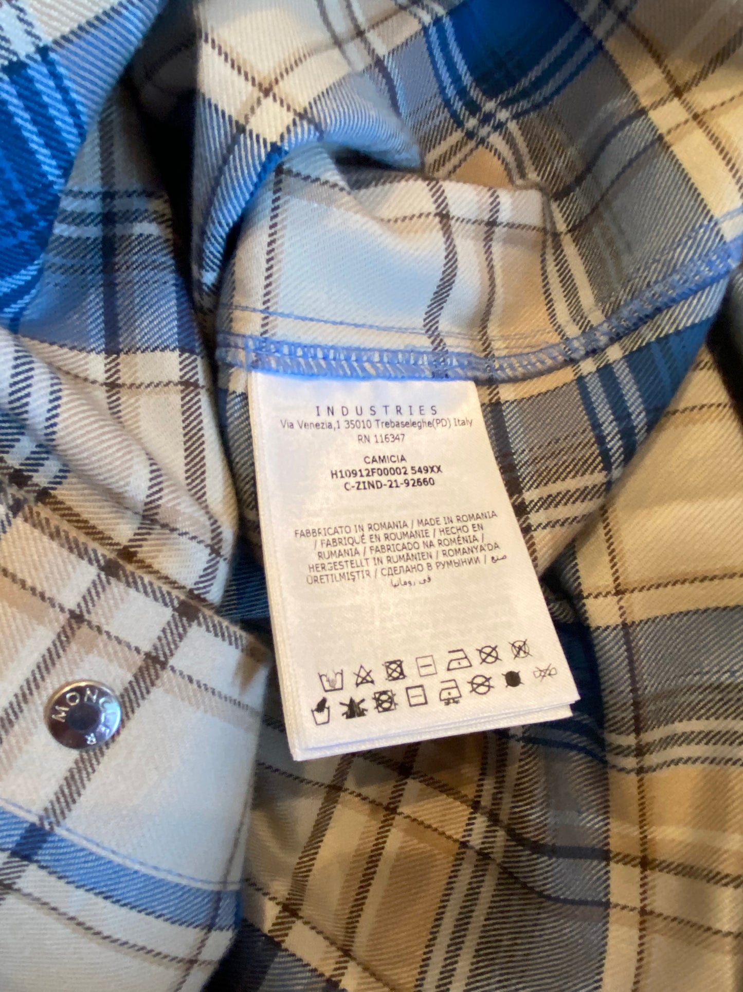 Moncler Checkered Button up flannel