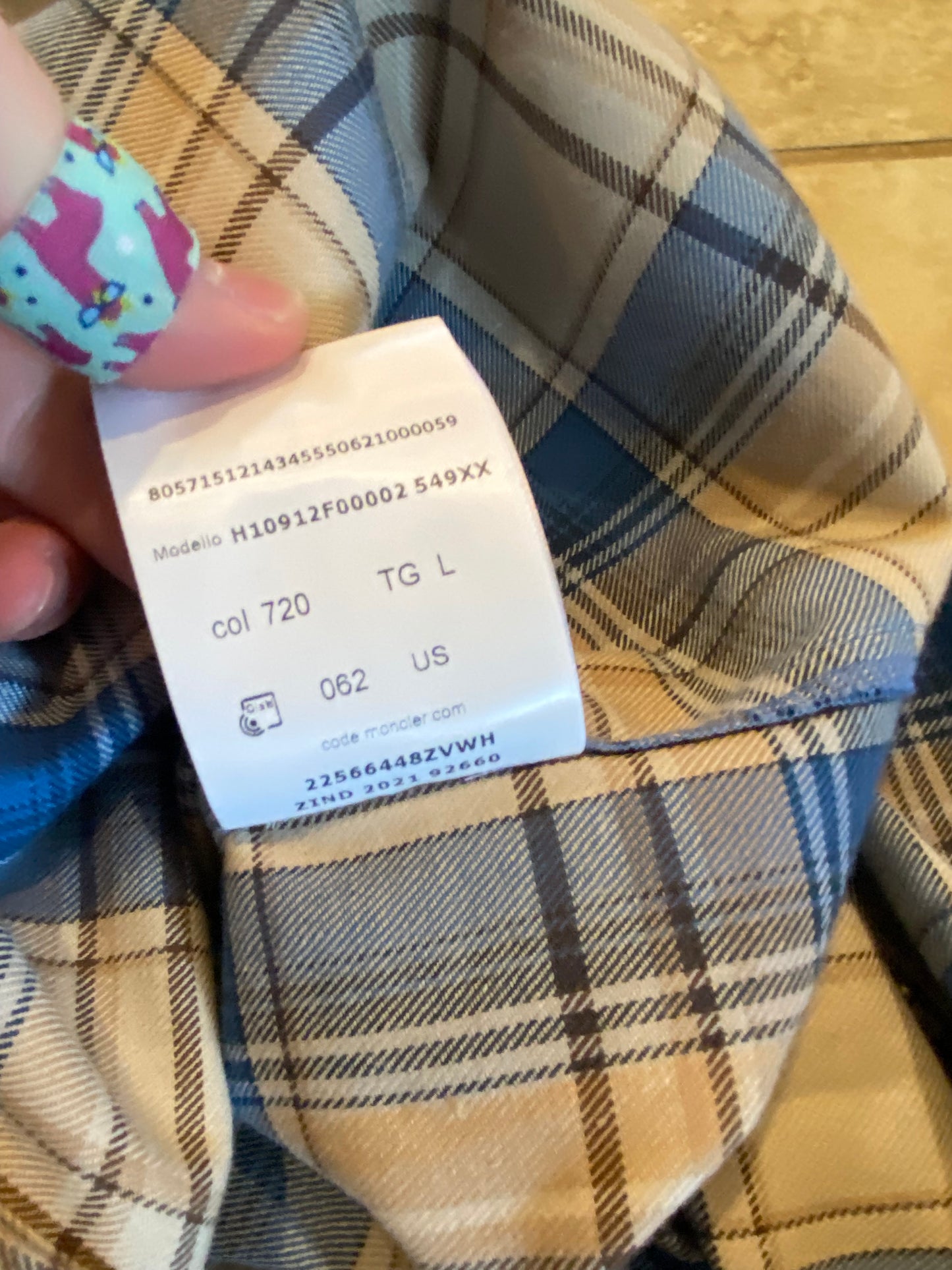 Moncler Checkered Button up flannel
