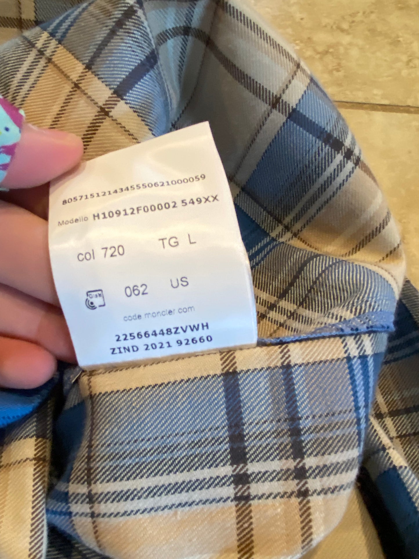 Moncler Checkered Button up flannel