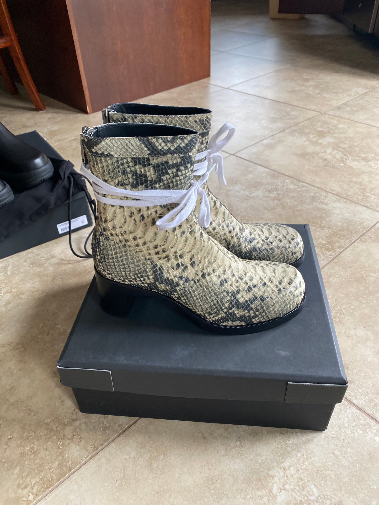 1017 ALyx 9SM Snake Skin Bowie Boots
