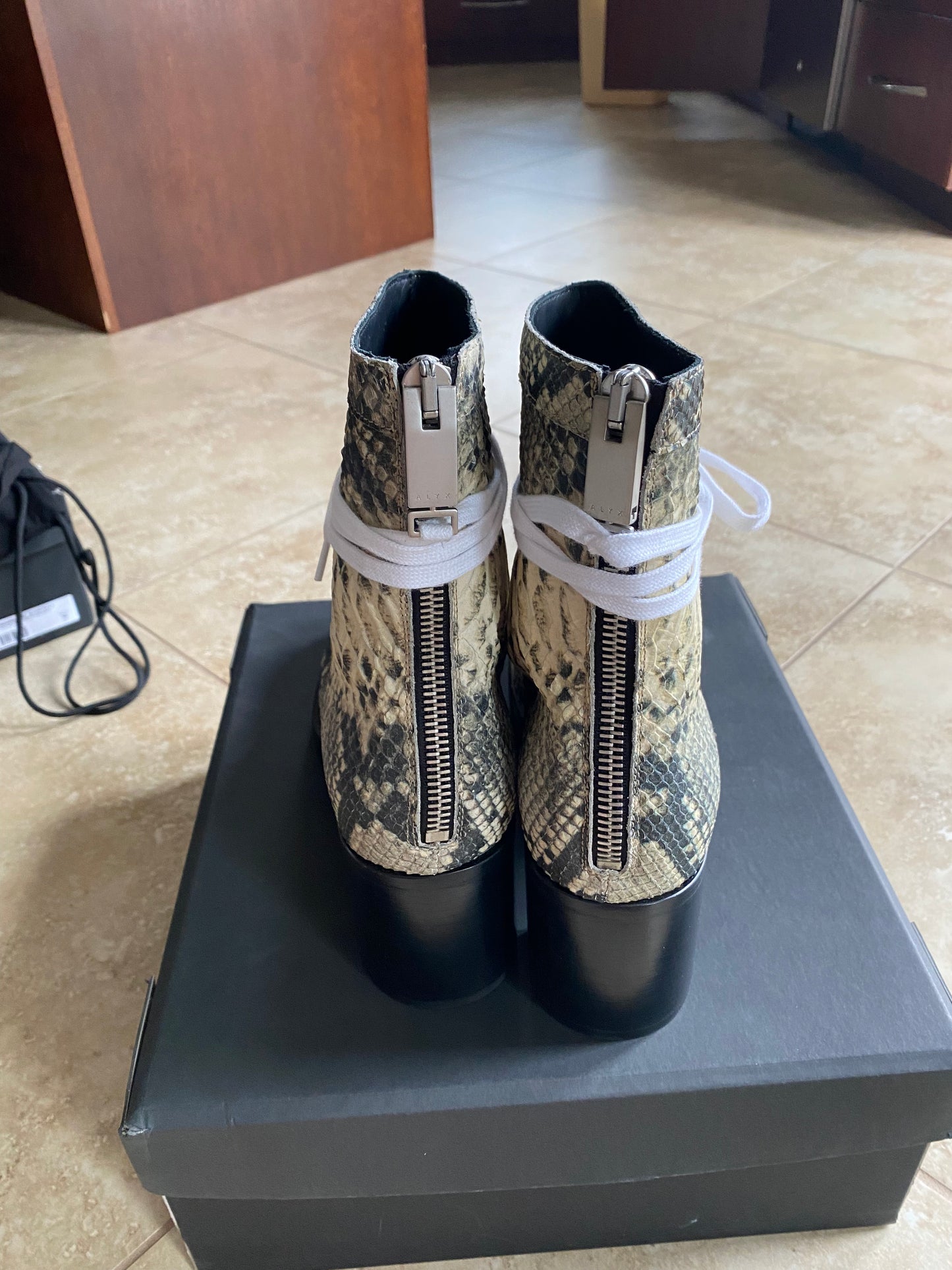 1017 ALyx 9SM Snake Skin Bowie Boots