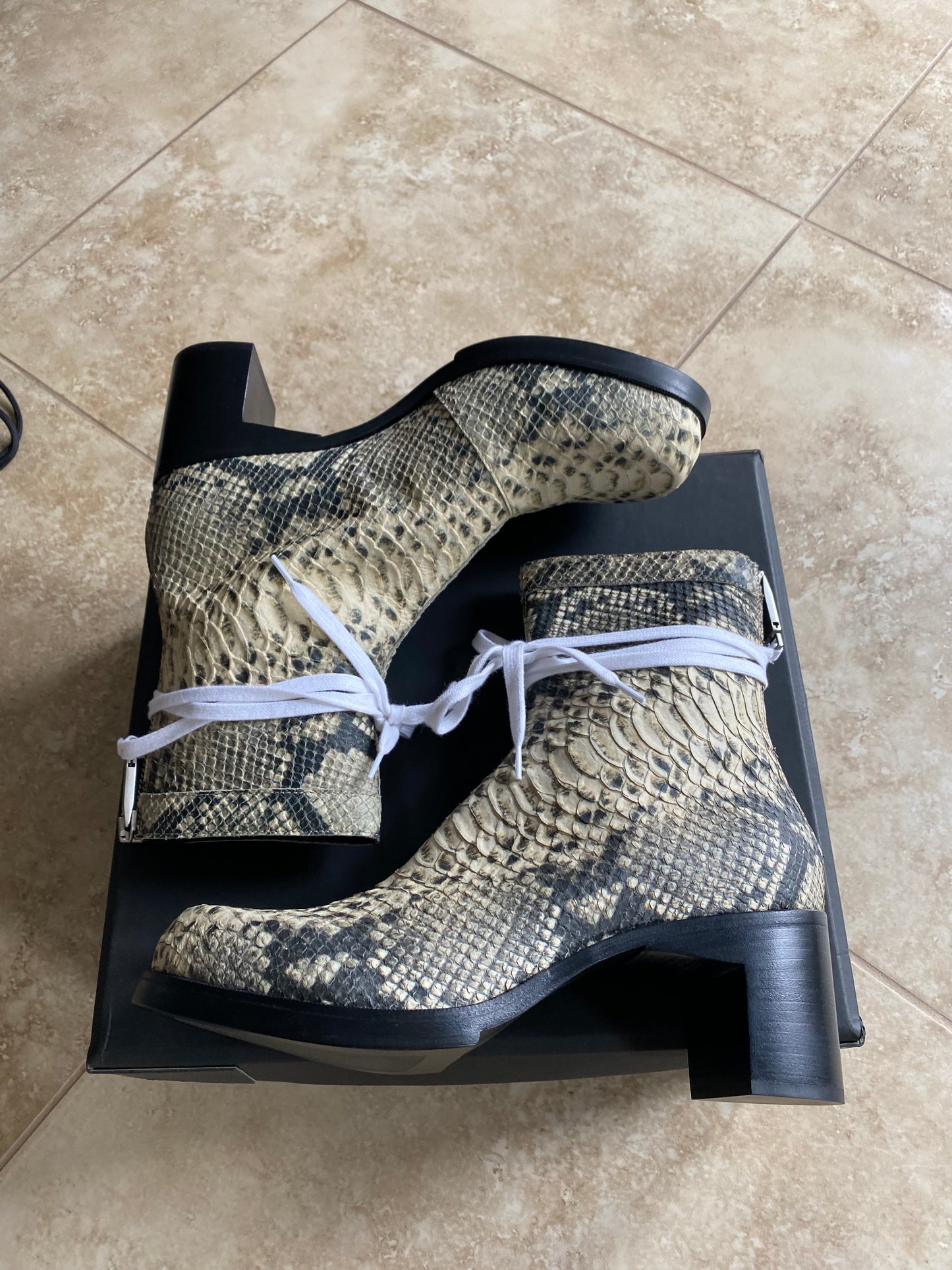 1017 ALyx 9SM Snake Skin Bowie Boots