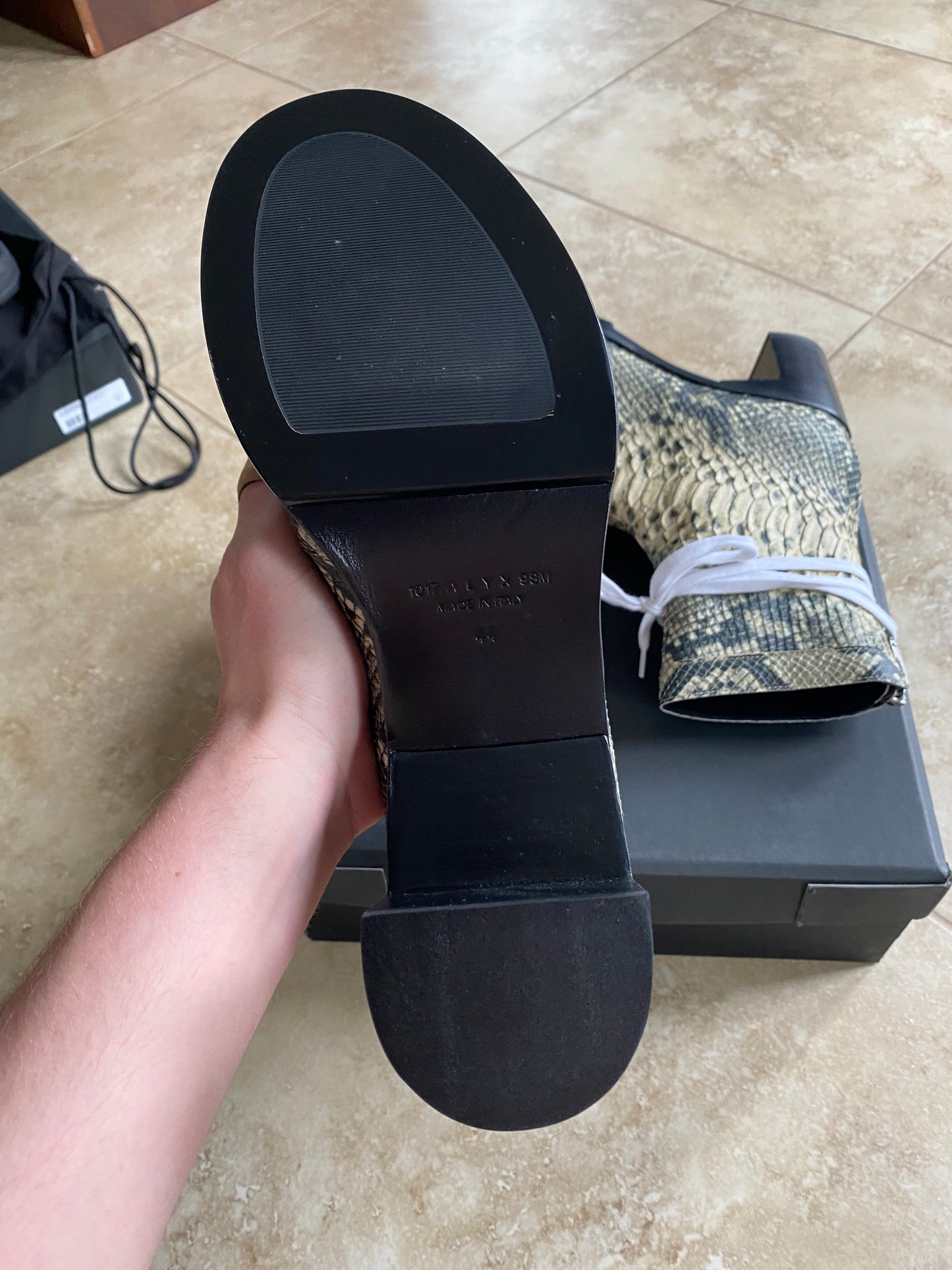 1017 ALyx 9SM Snake Skin Bowie Boots