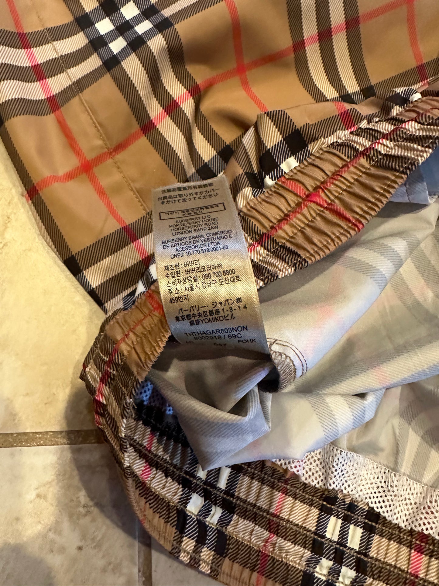 Burberry Classic Checkerboard Shorts