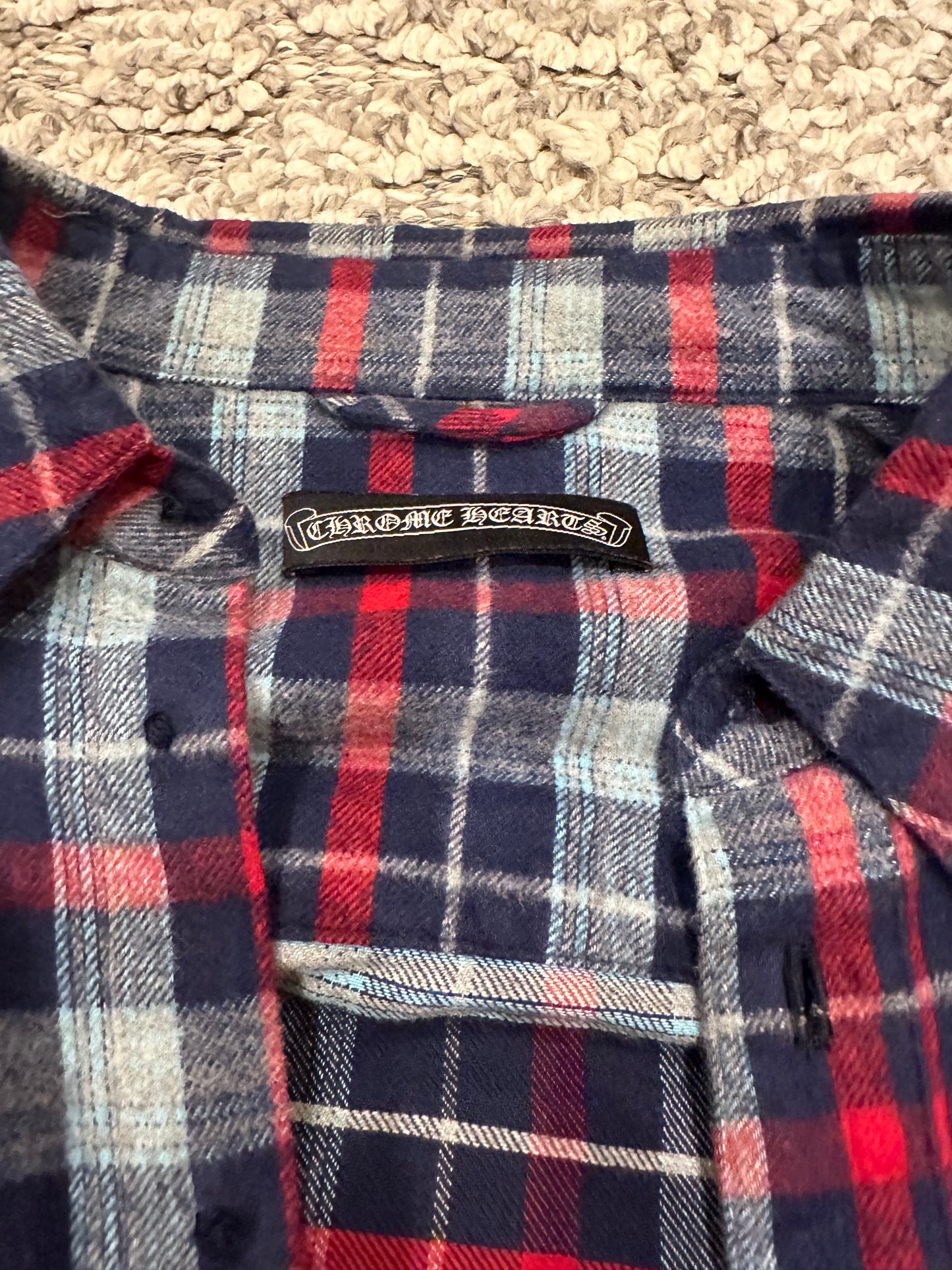 Chrome Hearts Leather cross Flannel