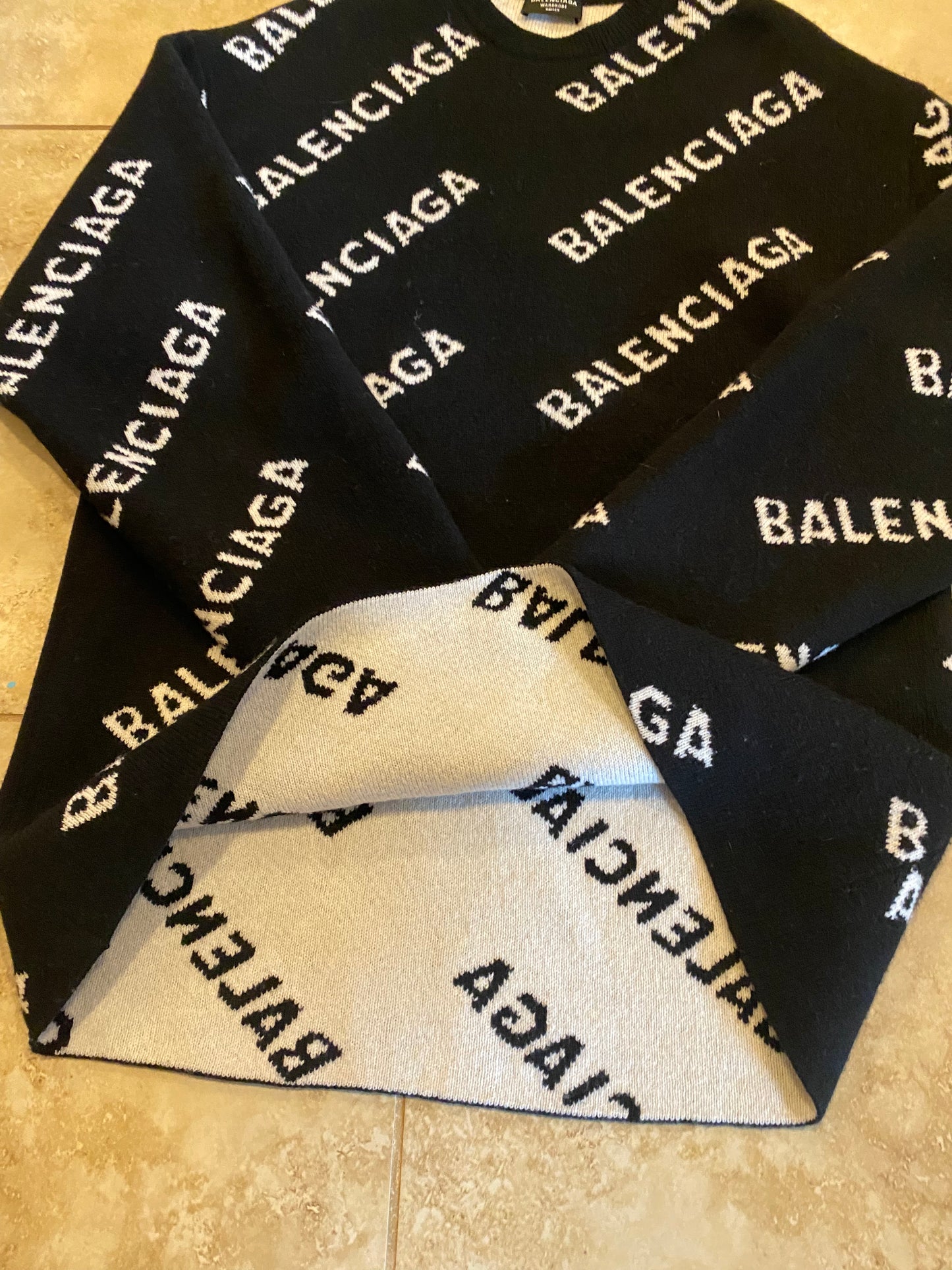 Balenciaga All over Print Crewneck