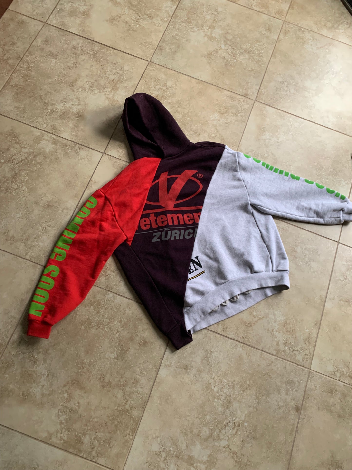 Vetements Zurich Split Logo Hoodie