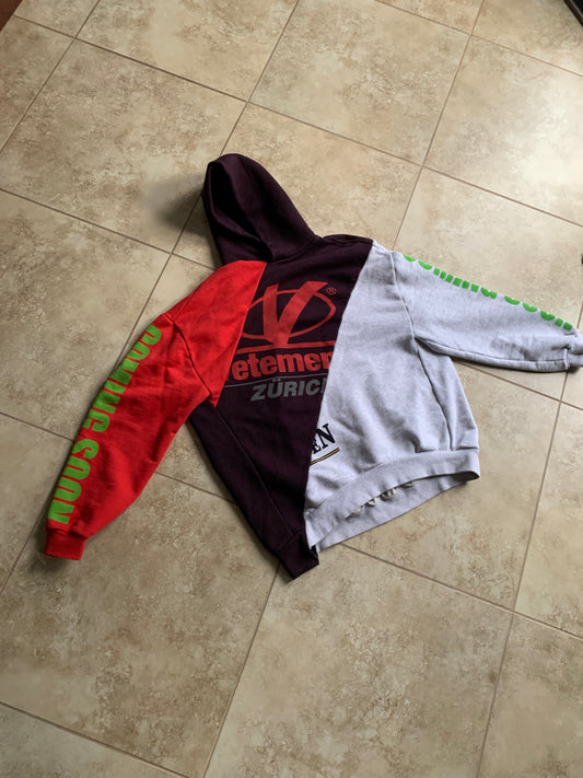 Vetements Zurich Split Logo Hoodie