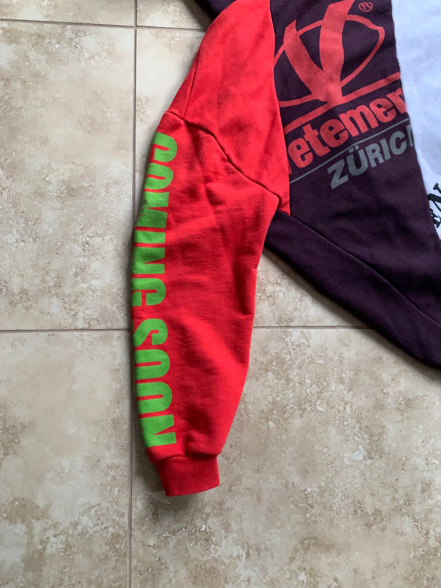 Vetements Zurich Split Logo Hoodie