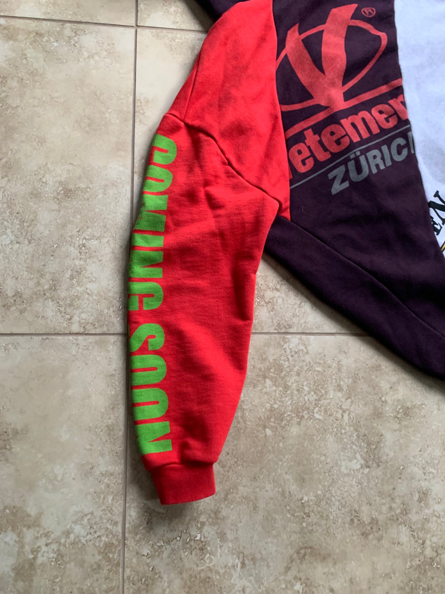 Vetements Zurich Split Logo Hoodie