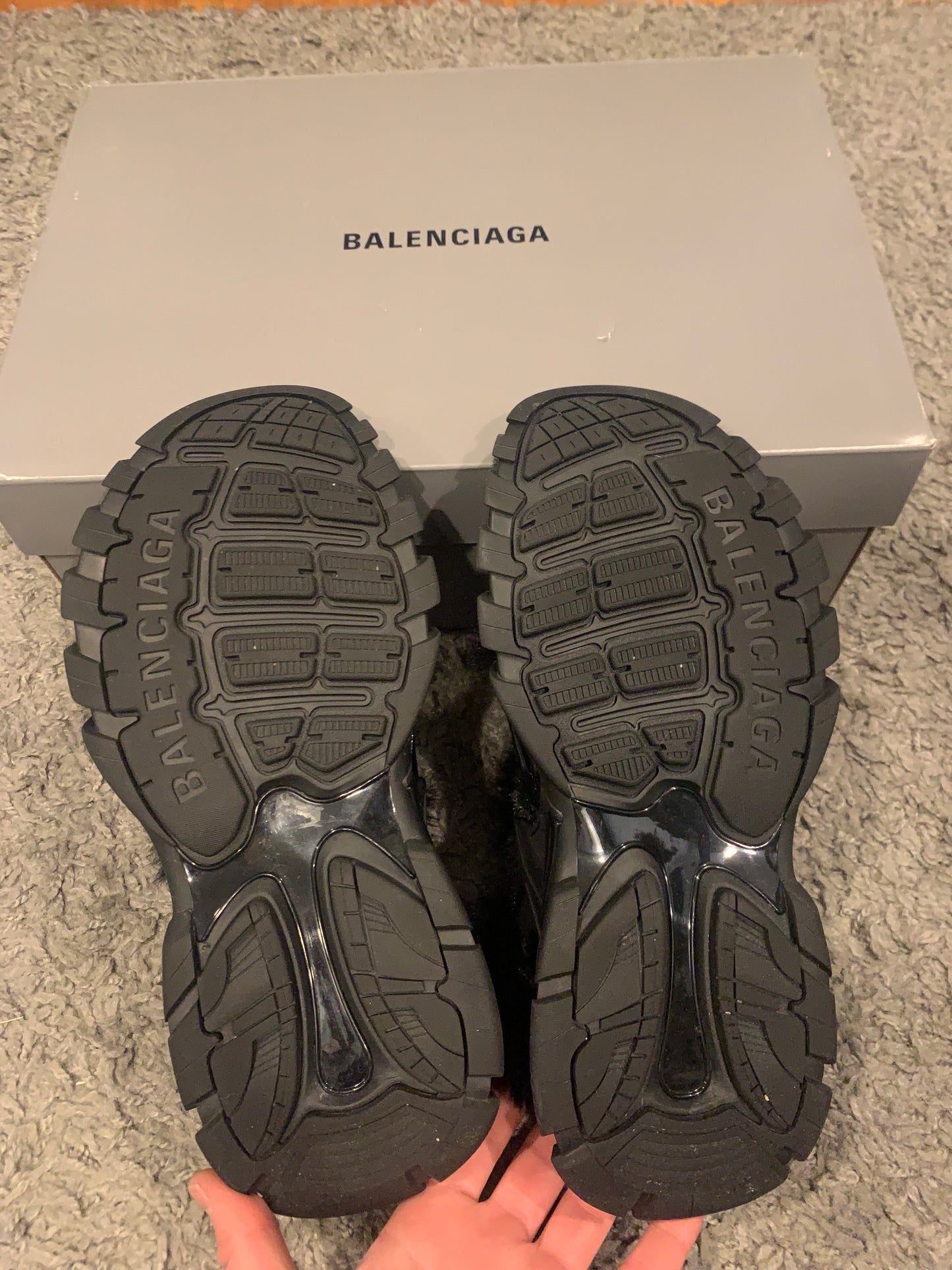 Balenciaga Fuzzy Track Sandals