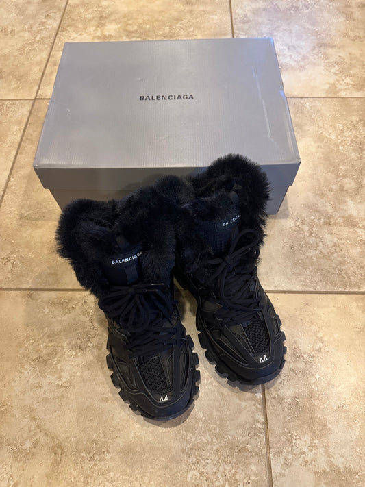 Balenciaga Track Hike High top fur Shoes