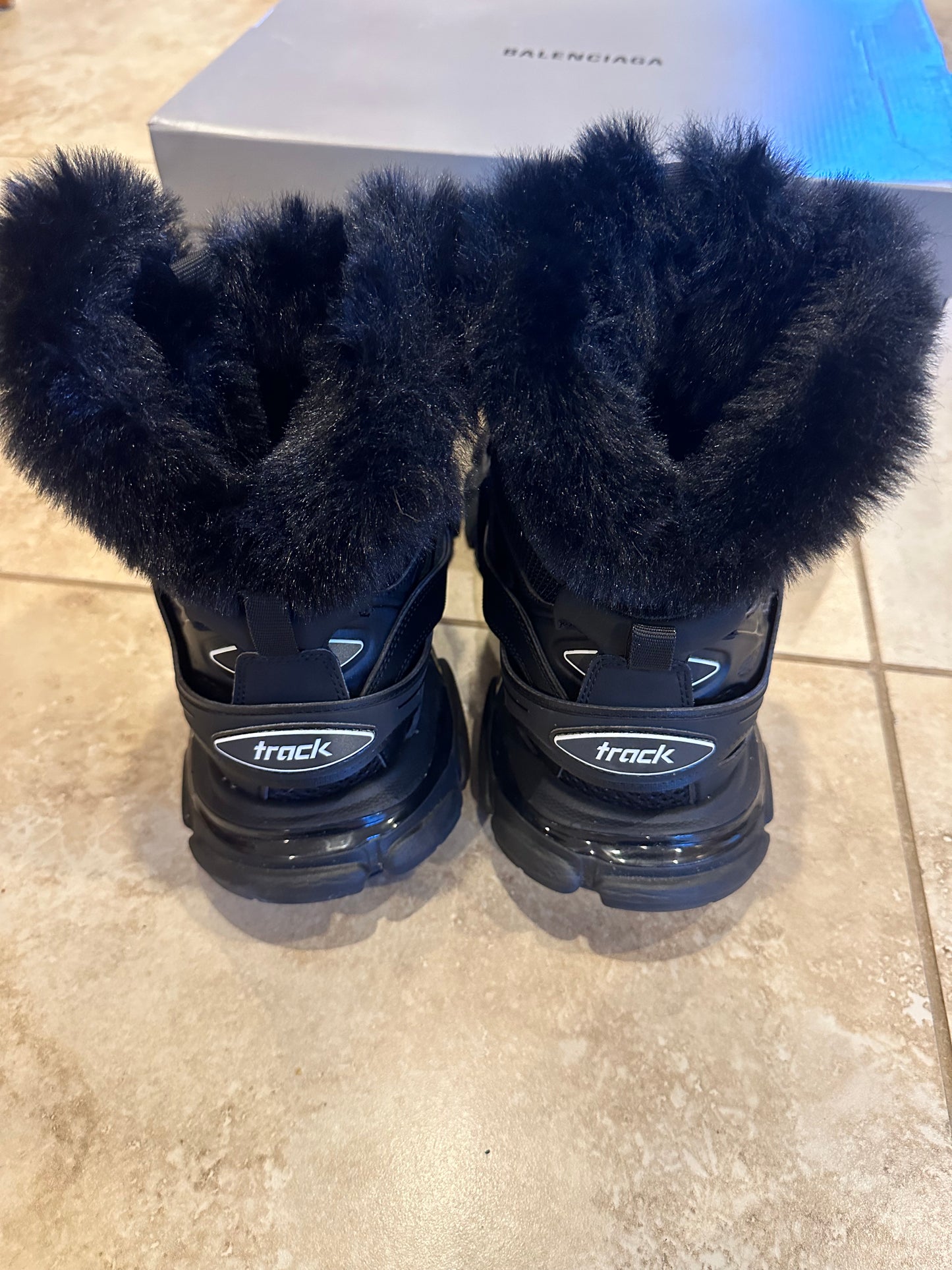 Balenciaga Track Hike High top fur Shoes