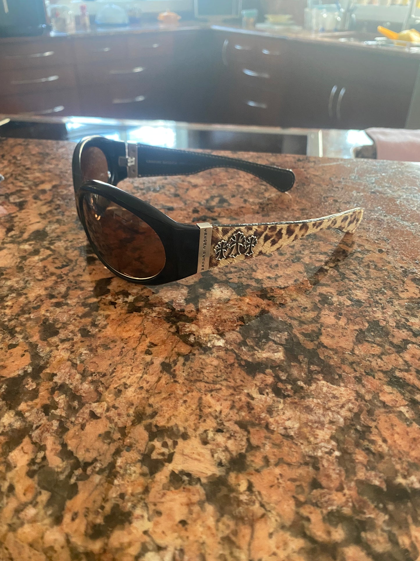 Chrome Hearts Cheetah Print Sunglasses