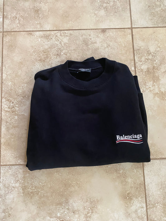 Balenciaga Campaign Logo Crewneck