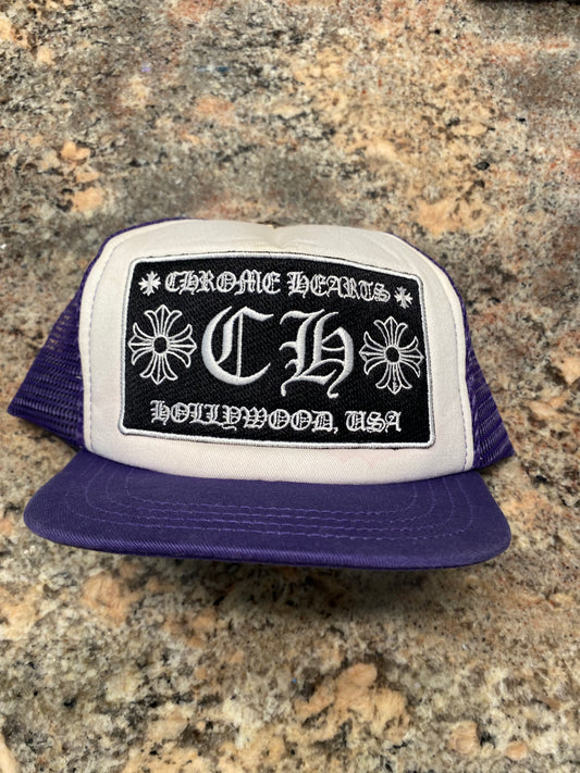 Chrome Hearts Purple Trucker hat