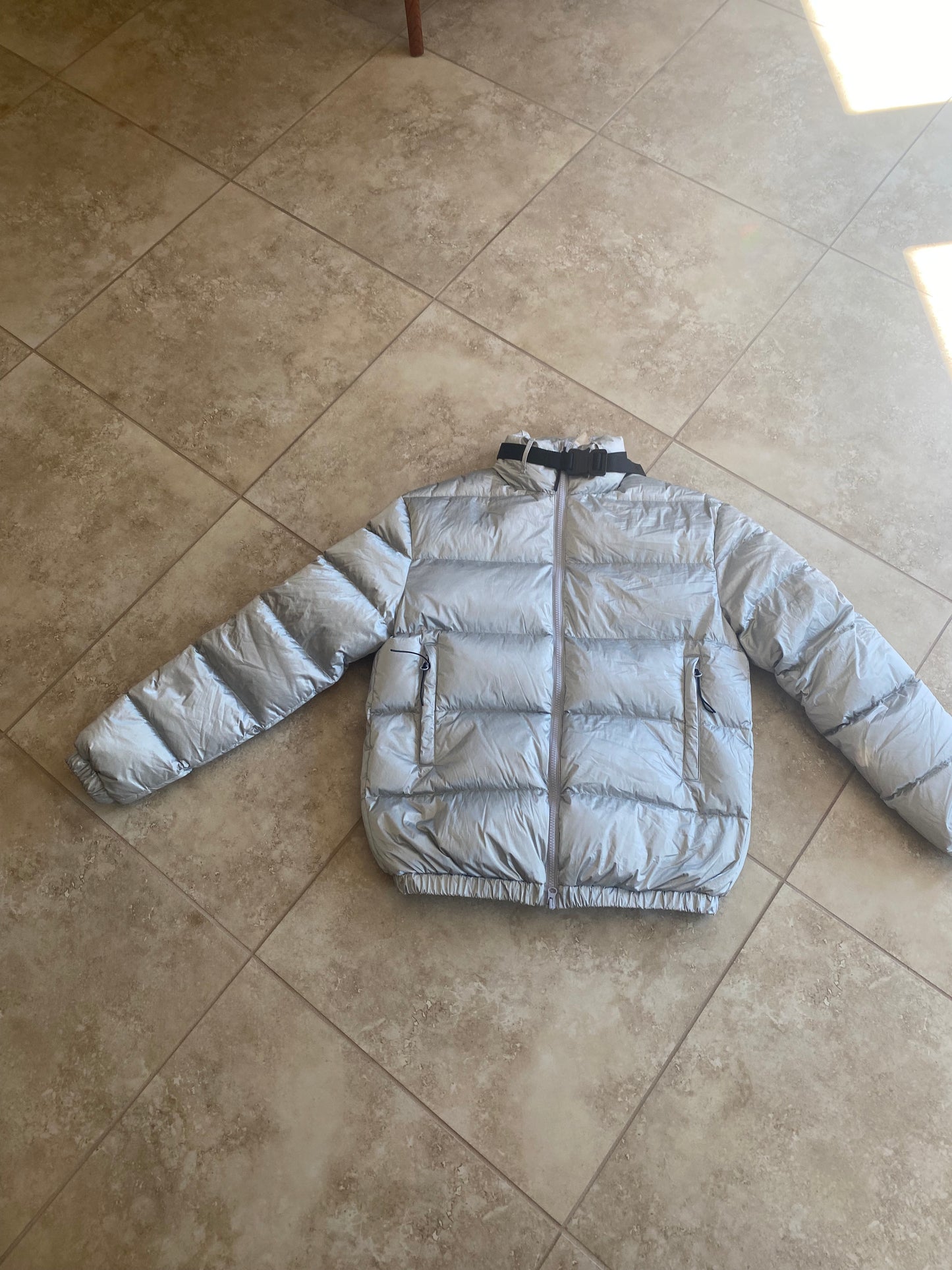 1017 Alyx 9SM Silver Puffer Jacket