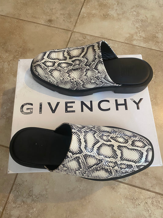 Givenchy Low Top Snake skin mules