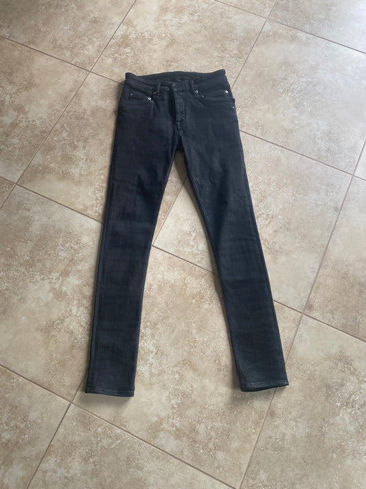 Rick Owens super skinny wax denim jeans