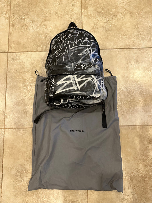 Balenciaga graffiti backpack