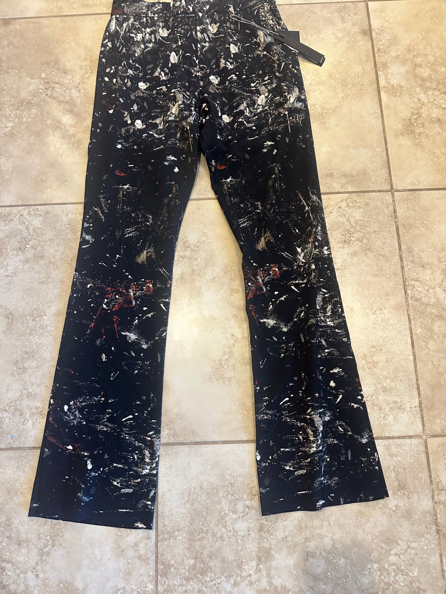 Amiri Paint Splatter Flare Jeans