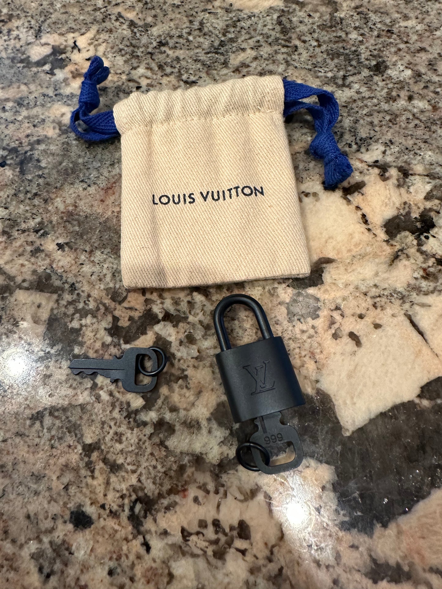 Louis Vuitton Rare Black Lock pendant for necklaces