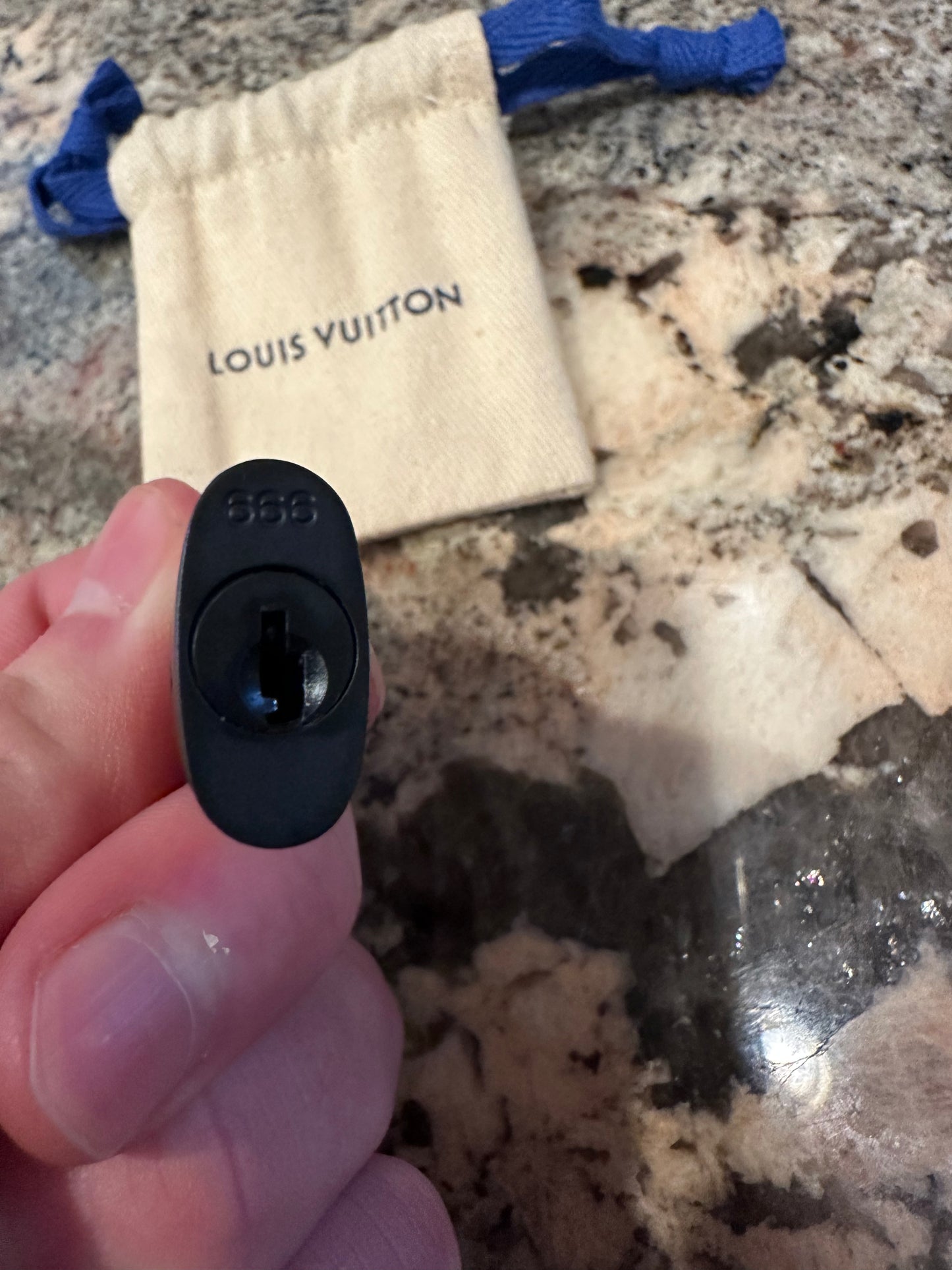 Louis Vuitton Rare Black Lock pendant for necklaces