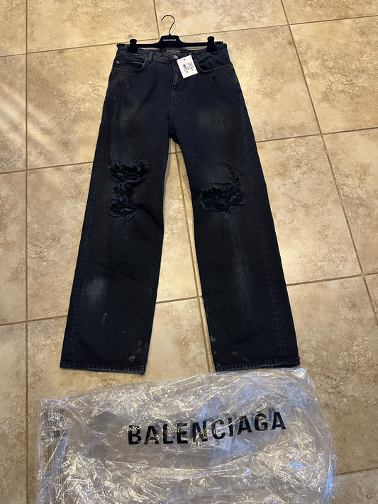 Balenciaga Destroyed Denim Jeans