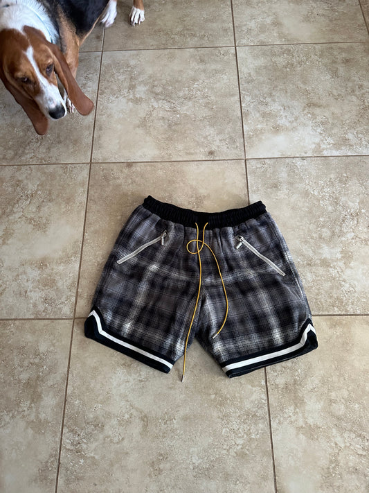 Rhude Flannel Print Shorts